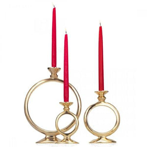 O Candle Holders in Gold