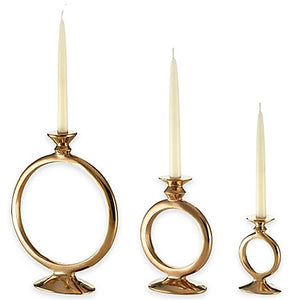 O Candle Holders in Gold