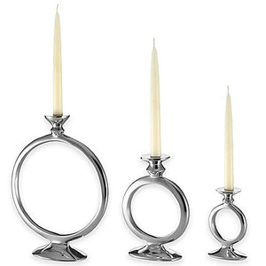O Candle Holders in Silver