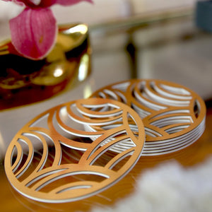 Gold Affinity Coasters - set of 6