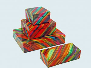 Multi Colored Lacquered Boxes