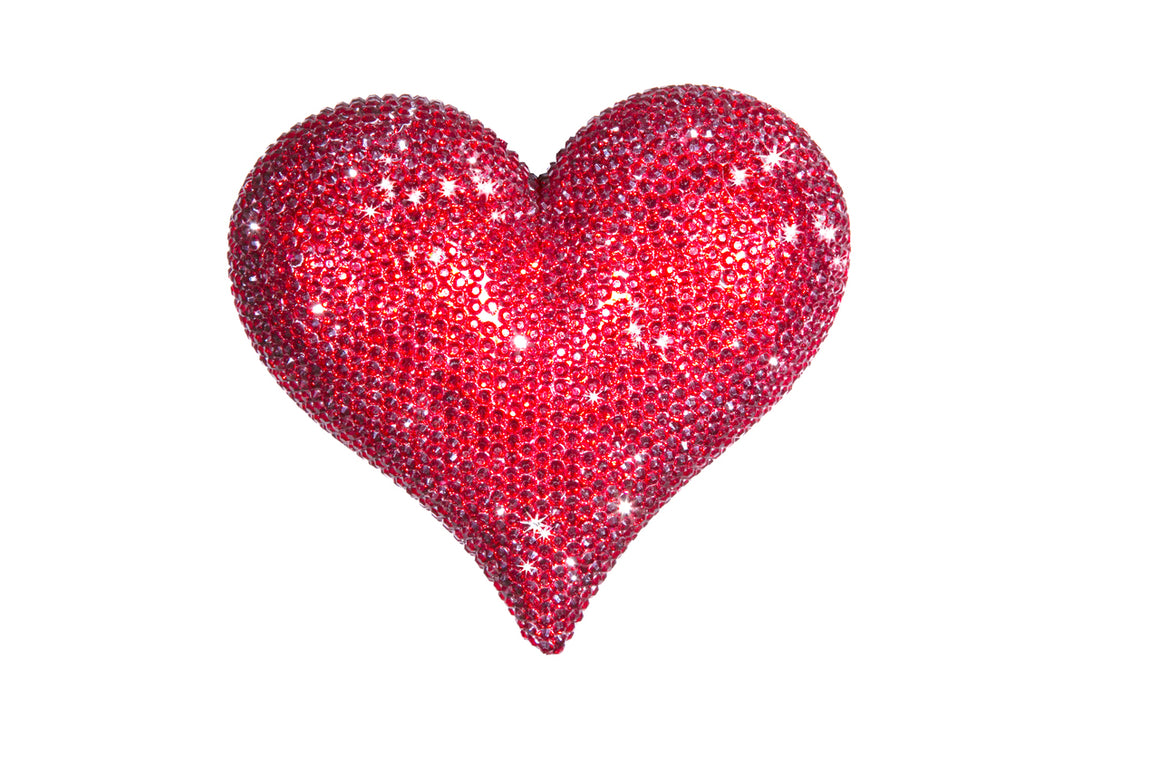 Decorative Red Jewled Heart