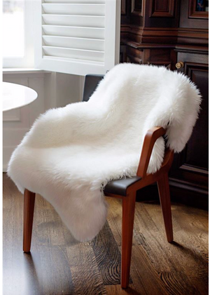 Ivory Bear Faux Fur Chair Cover/Dog Mat