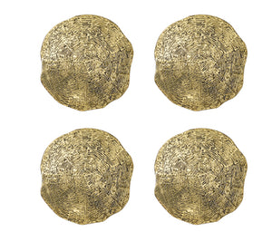Gold Timber Coasters, set of 4