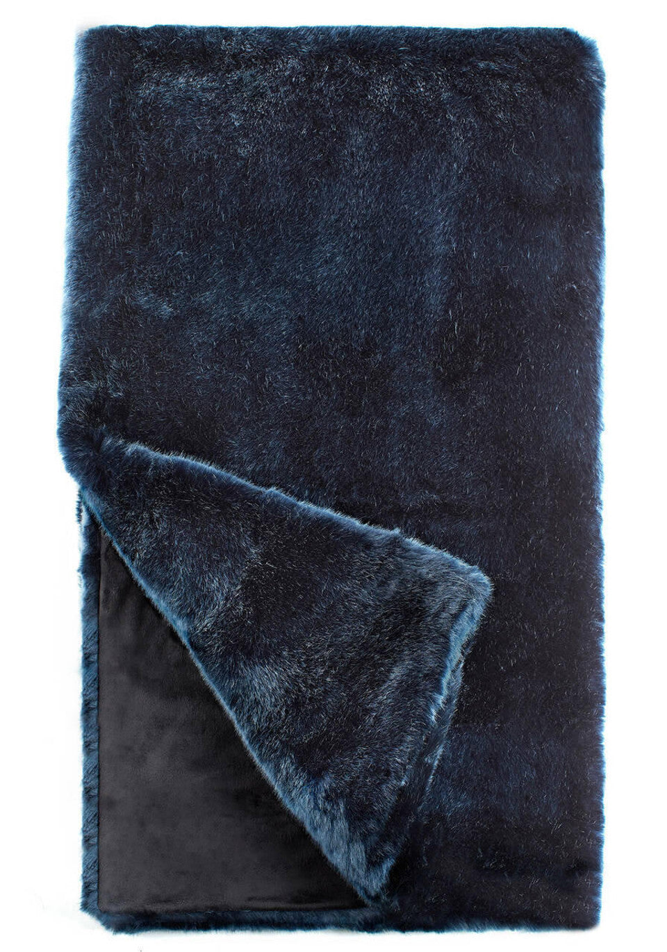 Blue Mink Couture Faux Fur Throw